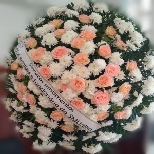 Coroa de Flores Monsenhor com Rosas Salpicadas (Tam:1,30)